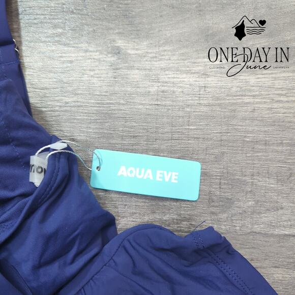 Aqua Eve Straight Neck Tankini Top Size XL - Picture 2 of 5